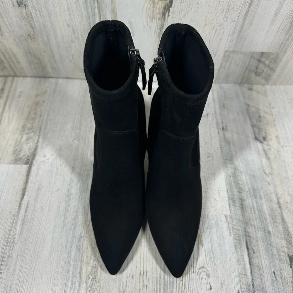Nine West Cadence Sexy Suede Like Textile Booties Black #9‎